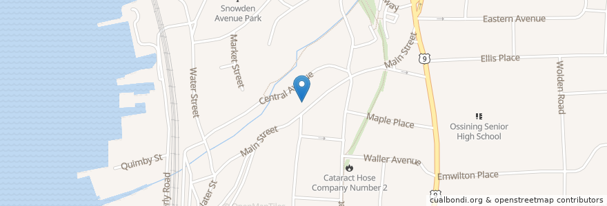 Mapa de ubicacion de Village Deli & Cafe en 美利坚合众国/美利堅合眾國, 纽约州 / 紐約州, Westchester County, Town Of Ossining, Ossining.