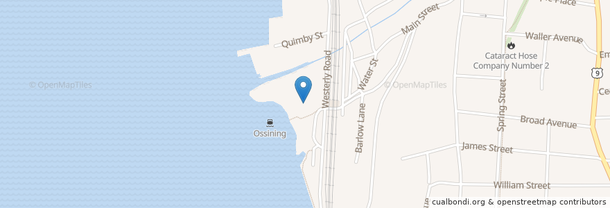 Mapa de ubicacion de No 3 Westerly en 美利坚合众国/美利堅合眾國, 纽约州 / 紐約州, Westchester County, Town Of Ossining, Ossining.
