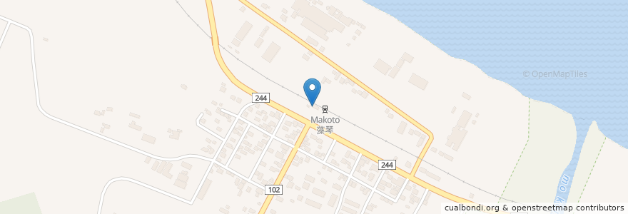 Mapa de ubicacion de 軽食喫茶トロッコ en Japonya, 北海道, オホーツク総合振興局, 網走市.