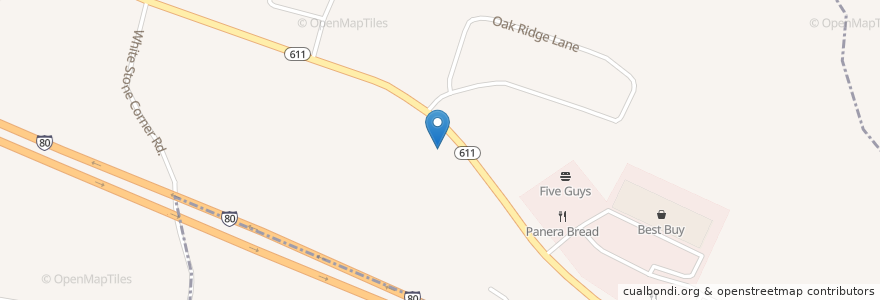 Mapa de ubicacion de St. Luke's OMS en Amerika Syarikat, Pennsylvania, Monroe County, Stroud Township.
