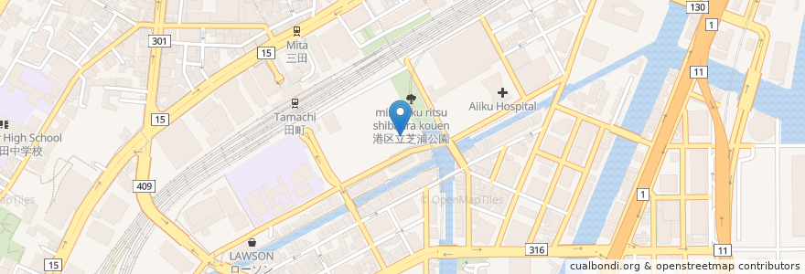 Mapa de ubicacion de しばうら保育園 en 일본, 도쿄도, 미나토.