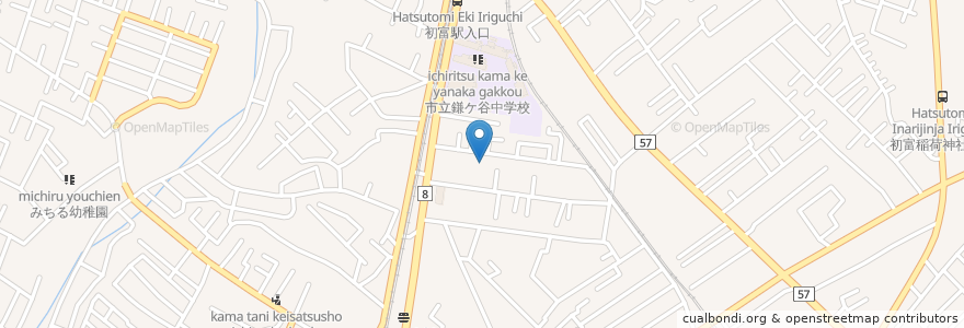 Mapa de ubicacion de 鎌谷寺 en 日本, 千葉県, 鎌ケ谷市.
