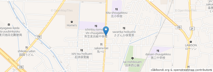 Mapa de ubicacion de 御食事処 とーこ en Jepun, 大阪府, 寝屋川市.
