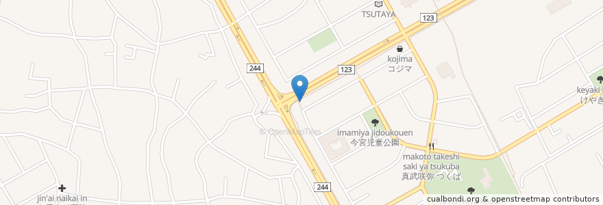 Mapa de ubicacion de つくば高等学院（通信制高校連携フリースクール） en 日本, 茨城県, つくば市.