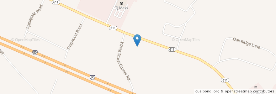 Mapa de ubicacion de Whitestone Care Center en Estados Unidos Da América, Pensilvânia, Monroe County, Stroud Township.
