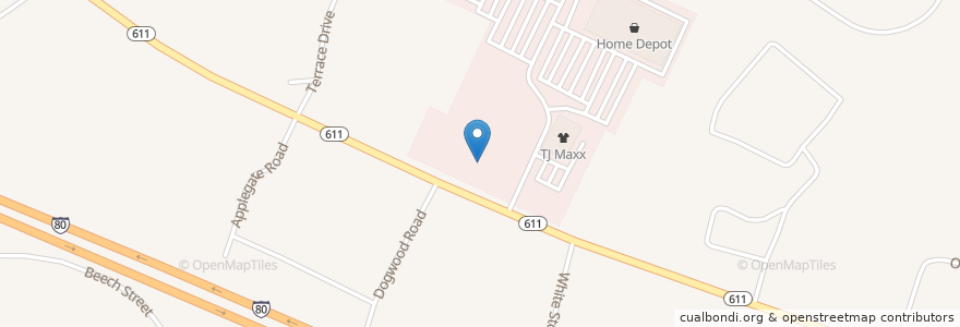 Mapa de ubicacion de Pocono Urgent Care en الولايات المتّحدة الأمريكيّة, بنسيلفانيا, Monroe County, Stroud Township.