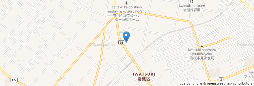 Mapa de ubicacion de サンドラッグ岩槻店 en 일본, 사이타마현, さいたま市, 岩槻区.