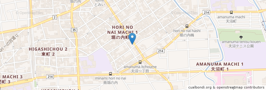 Mapa de ubicacion de 太陽の子堀の内保育園 en اليابان, 埼玉県, さいたま市, 大宮区.