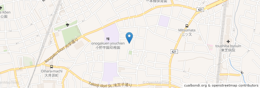 Mapa de ubicacion de 万作神社 en Japan, 東京都, 品川区.