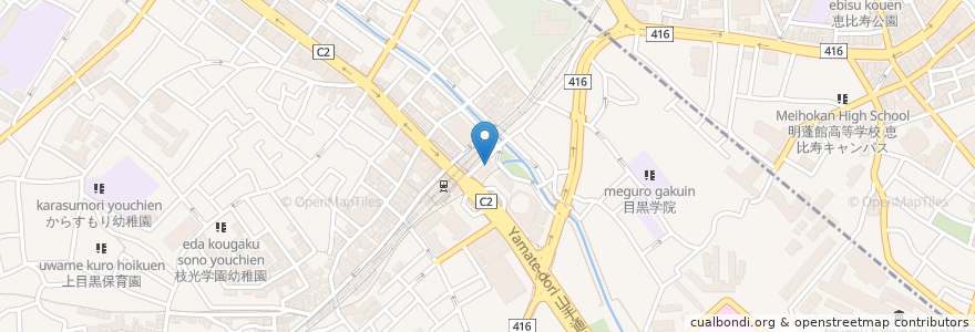 Mapa de ubicacion de Afuri en Japan, 東京都, 目黒区.