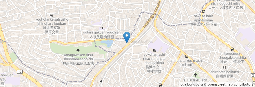 Mapa de ubicacion de YUON en Japan, Präfektur Kanagawa, Yokohama, 神奈川区.
