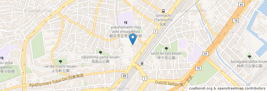 Mapa de ubicacion de 本覚寺 en Япония, Канагава, Йокогама, Канагава.