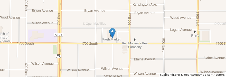Mapa de ubicacion de Fresh Market Pharmacy en États-Unis D'Amérique, Utah, Salt Lake County, Salt Lake City.