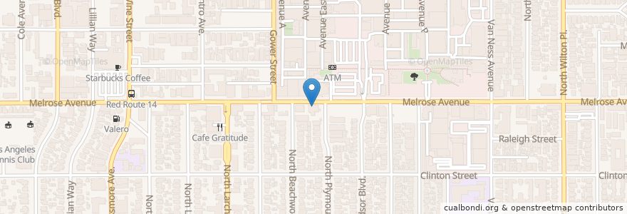 Mapa de ubicacion de Lucy's El Adobe en Amerika Birleşik Devletleri, Kaliforniya, Los Angeles County, Los Angeles.