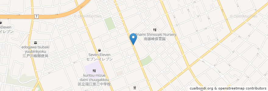 Mapa de ubicacion de 瑞江二丁目薬局 en Japan, 東京都, 江戸川区.