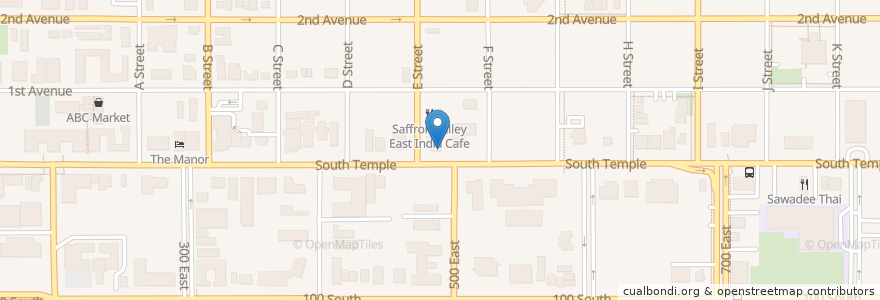Mapa de ubicacion de Domino's en Amerika Syarikat, Utah, Salt Lake County, Salt Lake City.