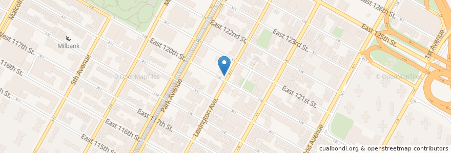 Mapa de ubicacion de CitiBike en Estados Unidos De América, Nueva York, Nueva York, New York County, Manhattan, Manhattan Community Board 11.