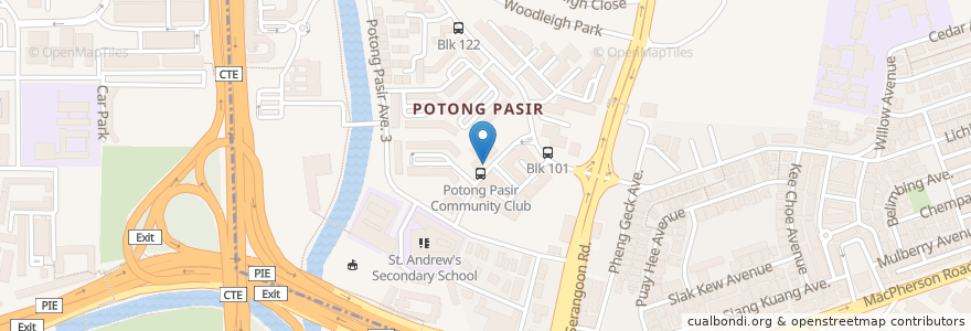 Mapa de ubicacion de PosB en Singapore, Central.