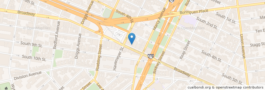 Mapa de ubicacion de Checkers en 美利坚合众国/美利堅合眾國, 纽约州 / 紐約州, 纽约, Brooklyn.