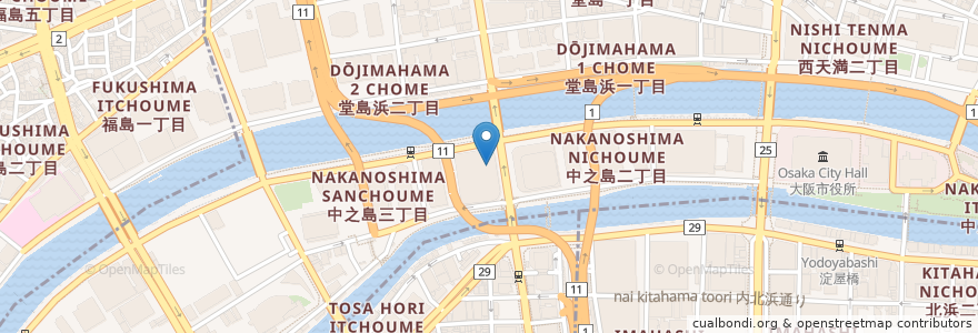 Mapa de ubicacion de WINEHALL GLAMOUR en Japonya, 大阪府, 大阪市, 北区.