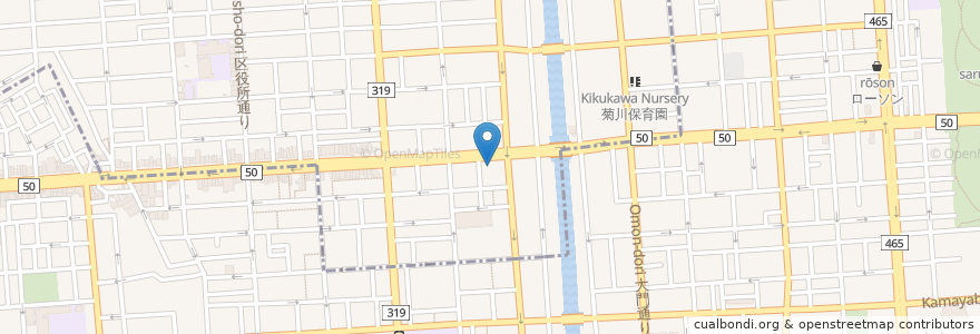 Mapa de ubicacion de 三井のリパーク en Japan, 東京都, 江東区, 墨田区.
