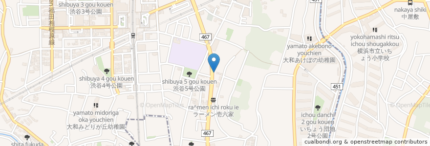 Mapa de ubicacion de から好し en Japan, 神奈川県, 大和市.