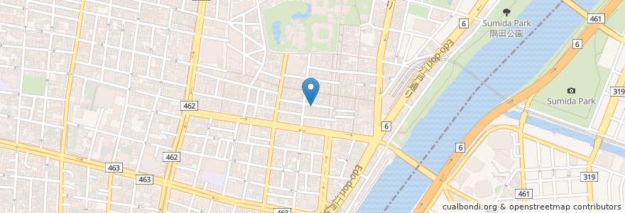 Mapa de ubicacion de Sekai cafe en 일본, 도쿄도, 다이토구.