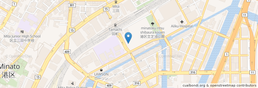 Mapa de ubicacion de すし三福 en 日本, 東京都, 港区.