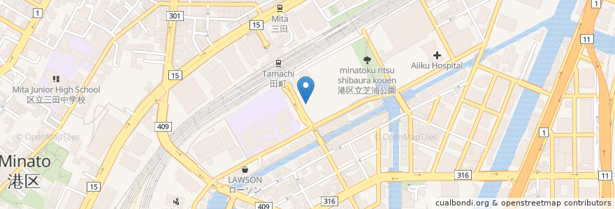 Mapa de ubicacion de 富士そば en 일본, 도쿄도, 미나토.