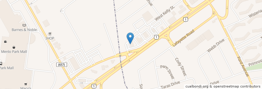 Mapa de ubicacion de Famous Dave's en Vereinigte Staaten Von Amerika, New Jersey, Middlesex County, Edison.