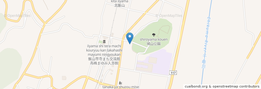 Mapa de ubicacion de 飯山市武道館 en 일본, 나가노현, 飯山市.