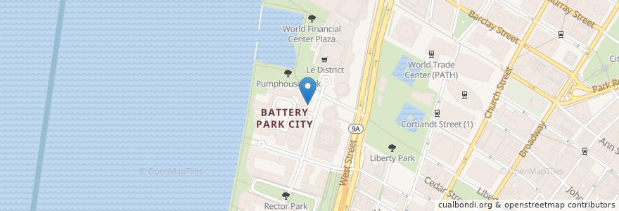 Mapa de ubicacion de Le Pain Quotidien en 美利坚合众国/美利堅合眾國, 纽约州 / 紐約州, 纽约, 纽约县, Manhattan Community Board 1, Manhattan.