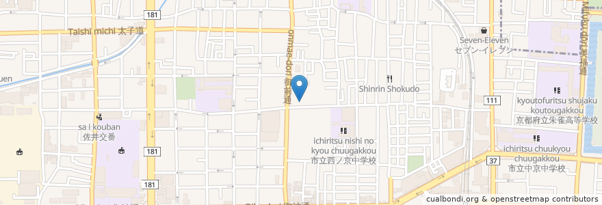 Mapa de ubicacion de 天理教　須知分教会 en 日本, 京都府, 京都市, 中京区.