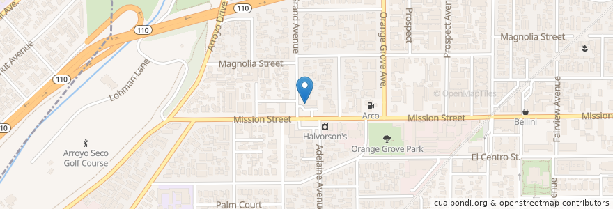 Mapa de ubicacion de Señor Fish en Stati Uniti D'America, California, Los Angeles County, South Pasadena.