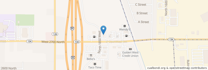 Mapa de ubicacion de McDonald's en Stati Uniti D'America, Utah, Weber County, Farr West.