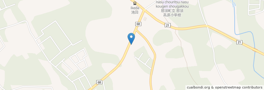 Mapa de ubicacion de 焼肉 新羅 en Japonya, 栃木県, 那須郡, 那須町.