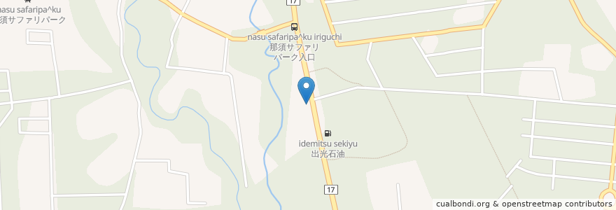 Mapa de ubicacion de ラクタ en ژاپن, 栃木県, 那須郡, 那須町.