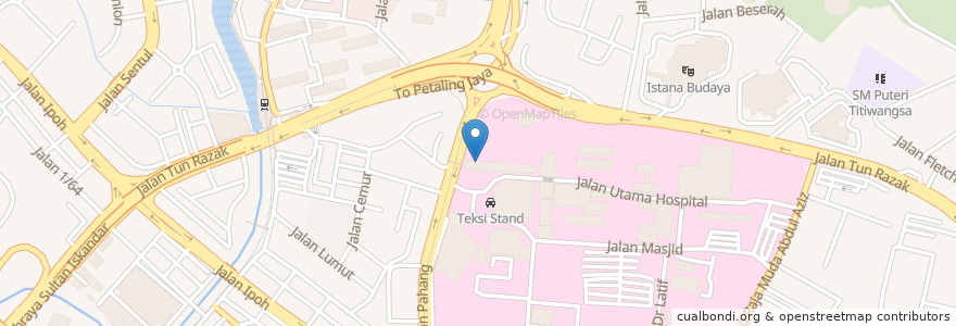 Mapa de ubicacion de Institut Urologi Dan Nefrologi (IUN) en Malesia, Selangor, Kuala Lumpur.