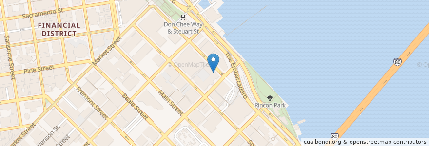 Mapa de ubicacion de Steuart Street Post Office en ایالات متحده آمریکا, کالیفرنیا, سان فرانسیسکو, سان فرانسیسکو.