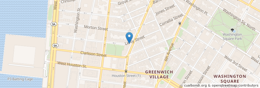Mapa de ubicacion de Little Branch en アメリカ合衆国, ニューヨーク州, New York, New York County, Manhattan, Manhattan Community Board 2.