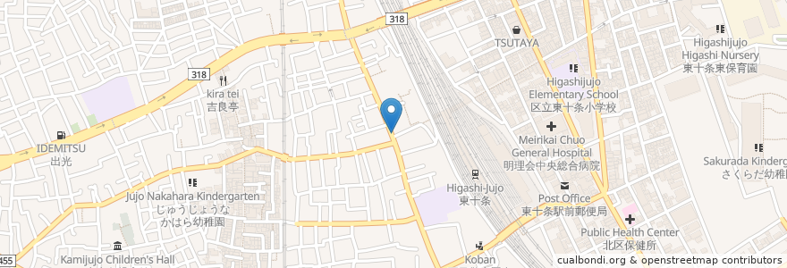 Mapa de ubicacion de COIN PARK en 日本, 東京都, 北区.