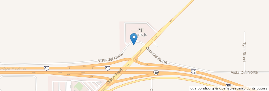 Mapa de ubicacion de Del Taco en Amerika Syarikat, California, Riverside County, Coachella.