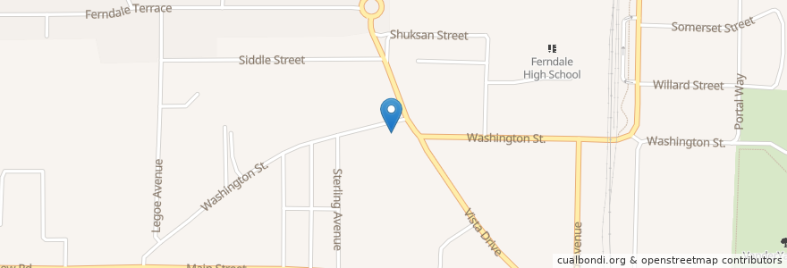 Mapa de ubicacion de First Baptist Ferndale en United States, Washington, Whatcom County, Ferndale.