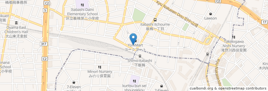 Mapa de ubicacion de 下板橋駅前集会所 en Giappone, Tokyo, 板橋区.