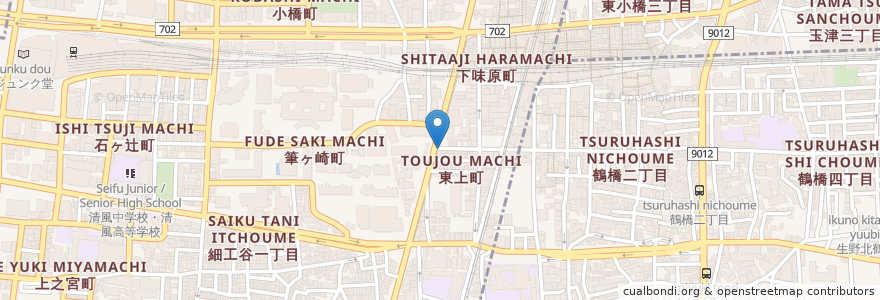 Mapa de ubicacion de 御幸の漢方 en Japan, 大阪府, Osaka, 天王寺区.