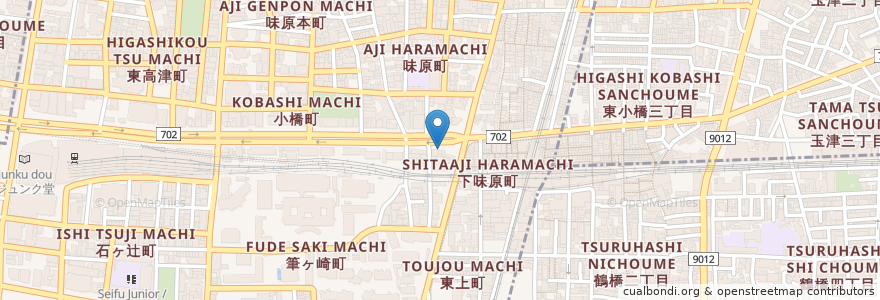 Mapa de ubicacion de あじむどり en Japonya, 大阪府, 大阪市, 天王寺区.