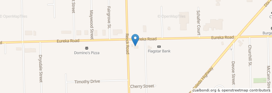 Mapa de ubicacion de Hungry Howie's en ایالات متحده آمریکا, میشیگان, Wayne County, Southgate.