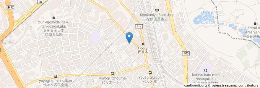 Mapa de ubicacion de Lumba Lumba en Jepun, 東京都, 新宿区, 渋谷区.