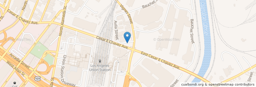 Mapa de ubicacion de FlixBus LA Downtown en États-Unis D'Amérique, Californie, Los Angeles County, Los Angeles.