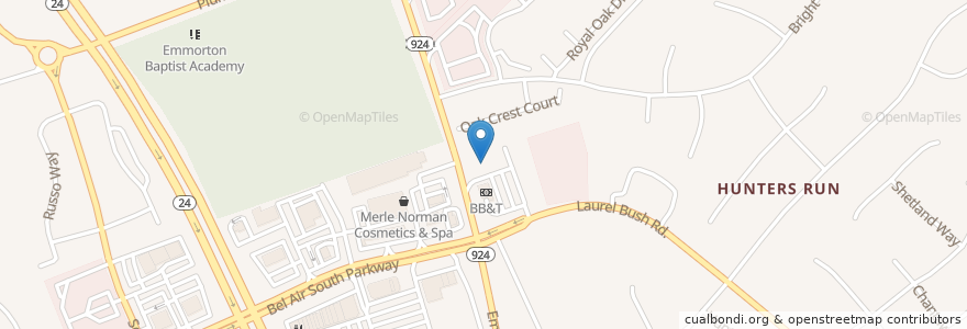 Mapa de ubicacion de Captial Women's Care en 미국, 메릴랜드, Harford County, Bel Air South.